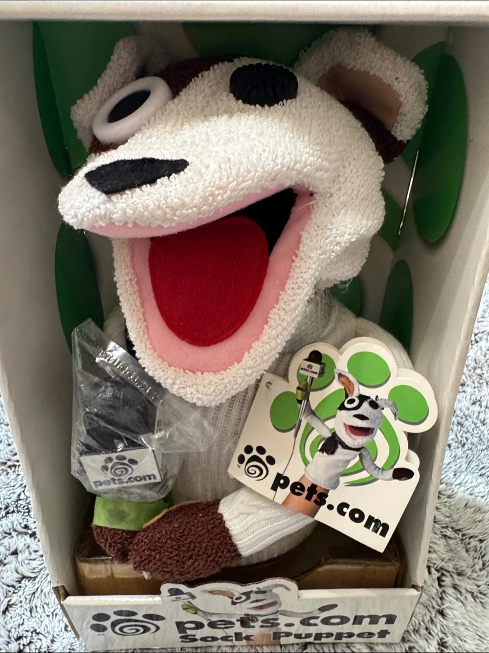 Vintage Pets.Com Sock Puppet Interview Dog Collectible NIB Tags Plush Rare 90’s